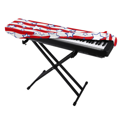 Fourth of July USA Star Pattern Print Piano Keyboard Cover