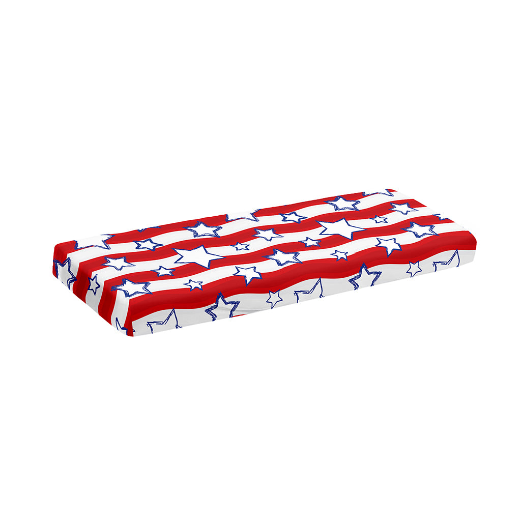 Fourth of July USA Star Pattern Print Piano Keyboard Cover