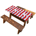 Fourth of July USA Star Pattern Print Picnic Table Cover