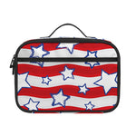 Fourth of July USA Star Pattern Print Portable Lunch Bag