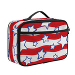 Fourth of July USA Star Pattern Print Portable Lunch Bag
