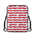 Fourth of July USA Star Pattern Print Rectangular Crossbody Bag