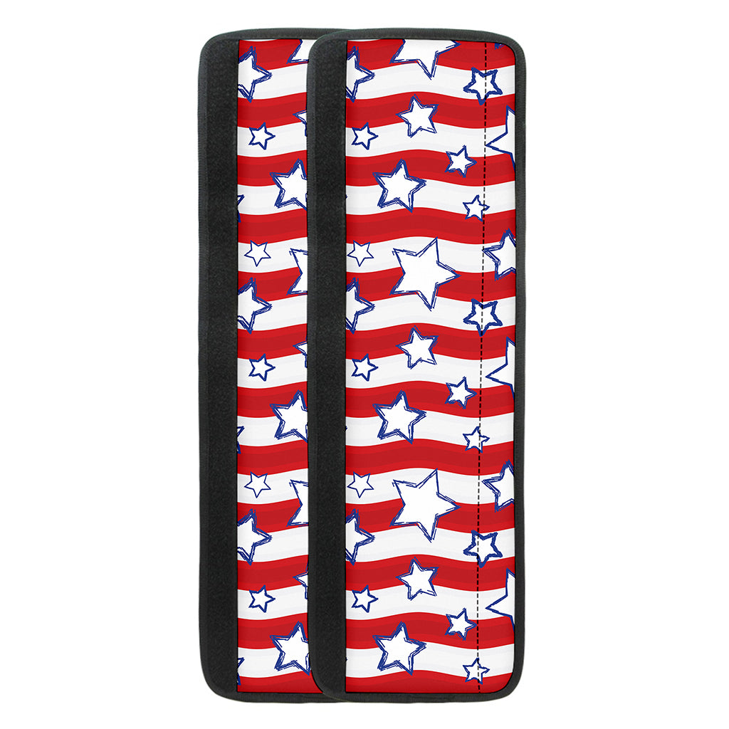 Fourth of July USA Star Pattern Print Refrigerator Handle Covers