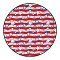 Fourth of July USA Star Pattern Print Round Floor Mat