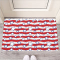 Fourth of July USA Star Pattern Print Rubber Doormat