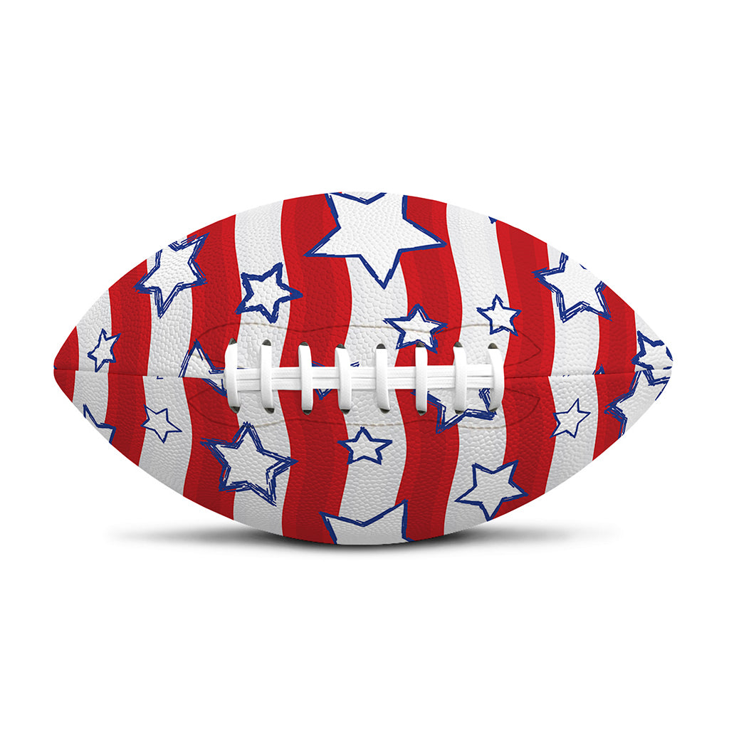 Fourth of July USA Star Pattern Print Rugby Ball