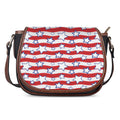 Fourth of July USA Star Pattern Print Saddle Bag