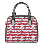 Fourth of July USA Star Pattern Print Shoulder Handbag