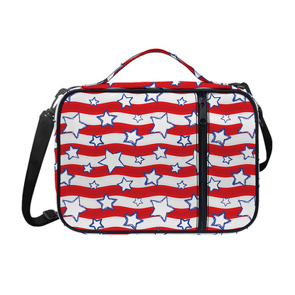 Fourth of July USA Star Pattern Print Shoulder Strap Bible Bag