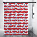 Fourth of July USA Star Pattern Print Shower Curtain
