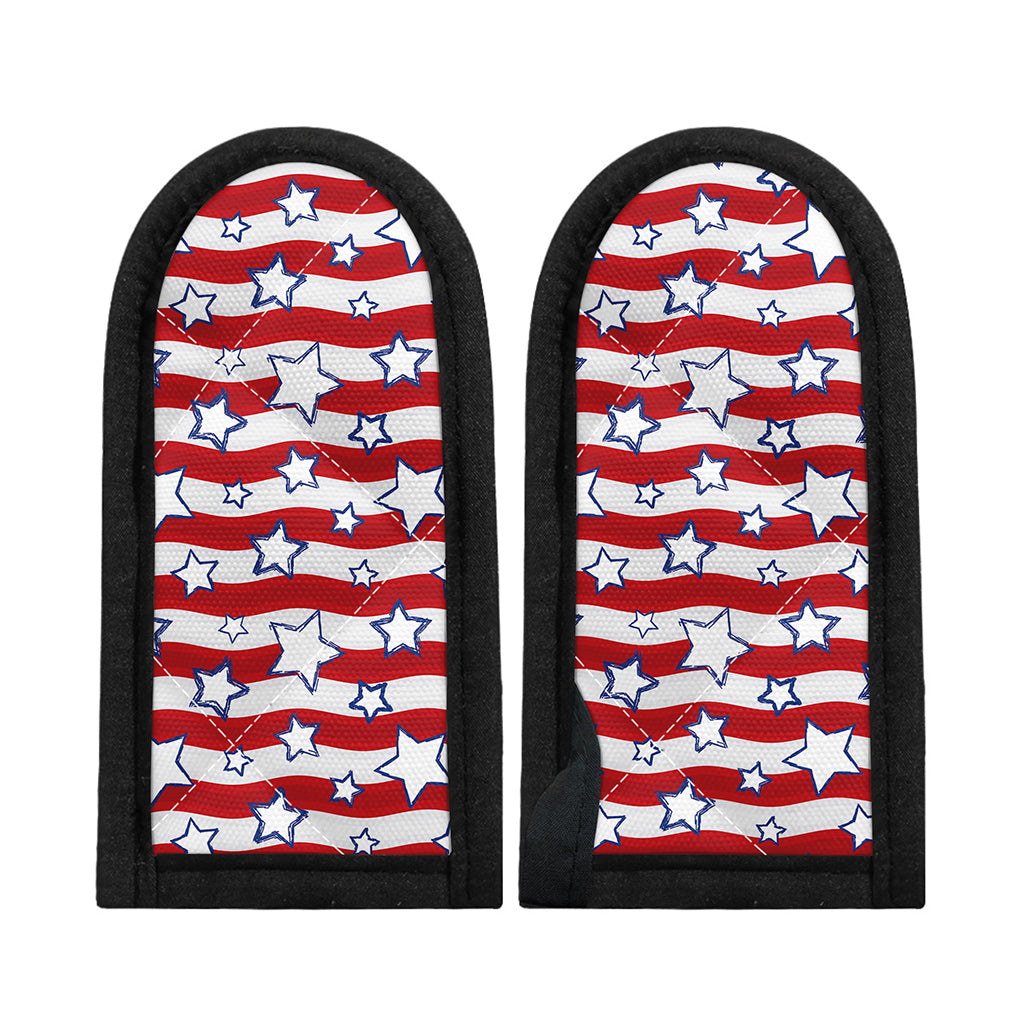 Fourth of July USA Star Pattern Print Skillet Handle Cover