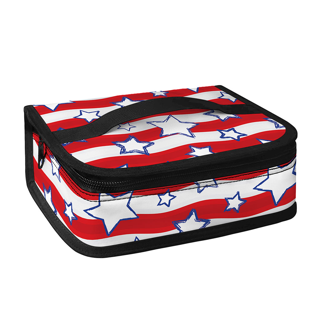 Fourth of July USA Star Pattern Print Small Lunch Bag