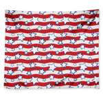 Fourth of July USA Star Pattern Print Tapestry