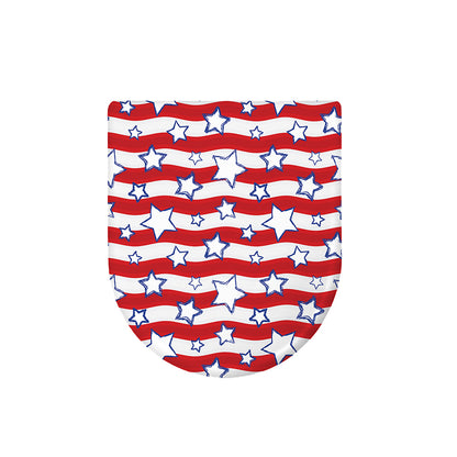 Fourth of July USA Star Pattern Print Toilet Lid Cover