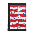 Fourth of July USA Star Pattern Print Trifold Wallet