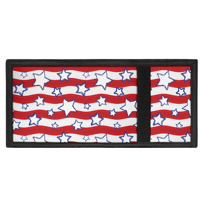 Fourth of July USA Star Pattern Print Trifold Wallet