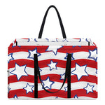 Fourth of July USA Star Pattern Print Utility Tote Bag