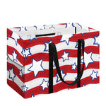 Fourth of July USA Star Pattern Print Utility Tote Bag