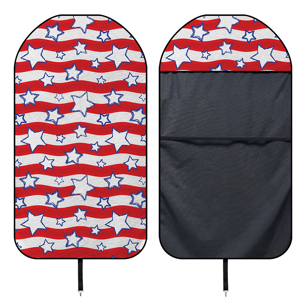 Fourth of July USA Star Pattern Print Waterproof Car Seat Cover