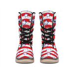 Fourth of July USA Star Pattern Print Winter Boots