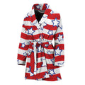 Fourth of July USA Star Pattern Print Women's Bathrobe