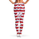 Fourth of July USA Star Pattern Print Women's Leggings