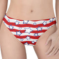 Fourth of July USA Star Pattern Print Women's Thong
