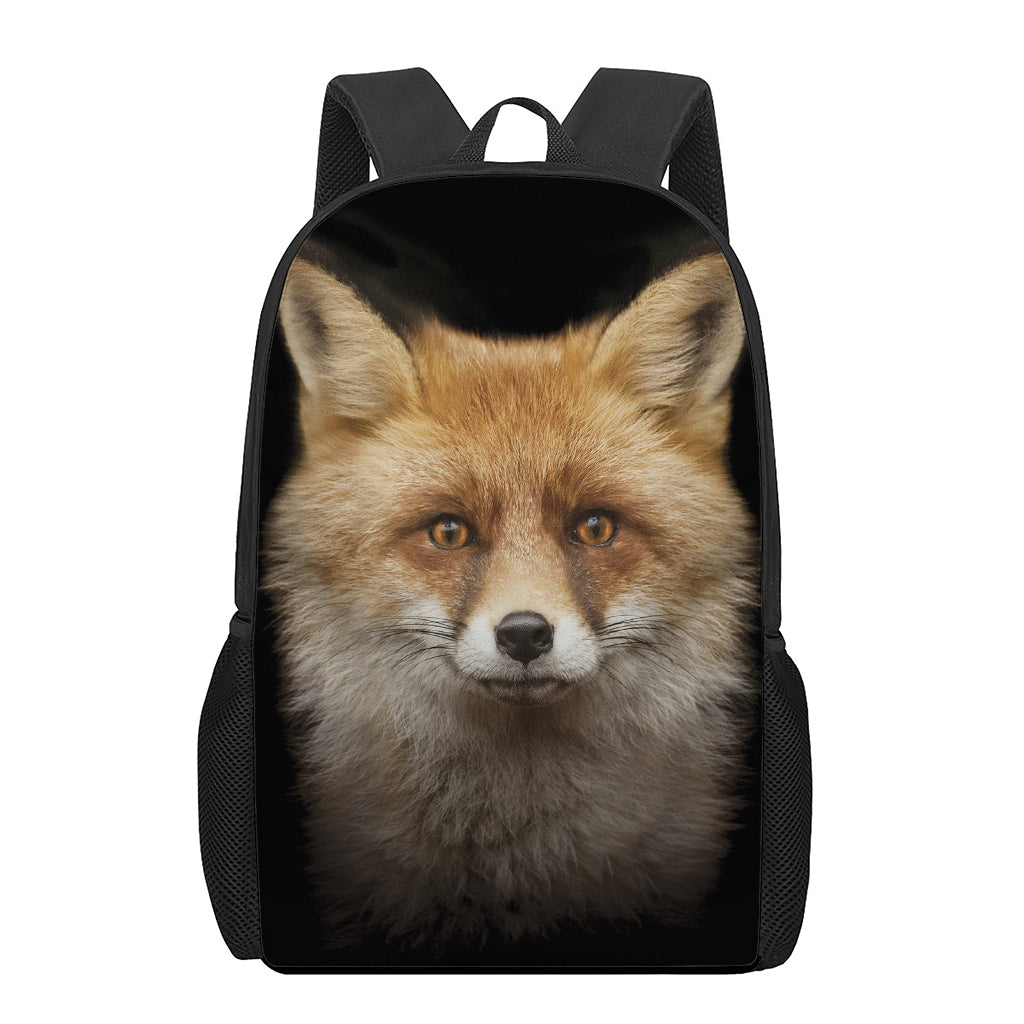 Fox Portrait Print 17 Inch Backpack