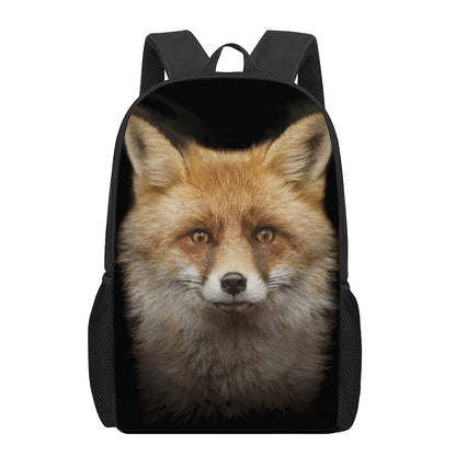 Fox Portrait Print 17 Inch Backpack