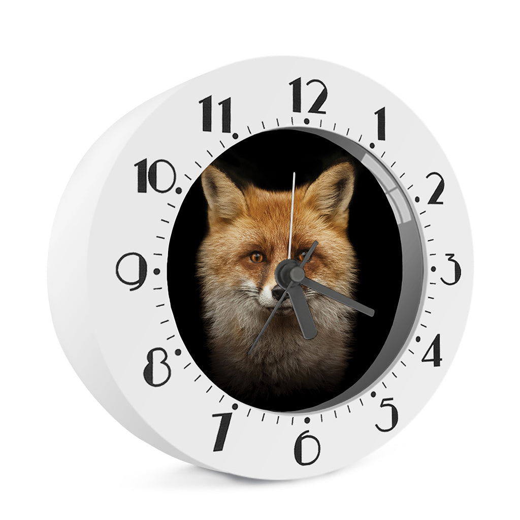Fox Portrait Print Alarm Clock
