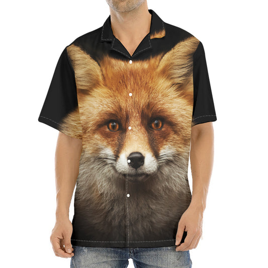 Fox Portrait Print Aloha Shirt
