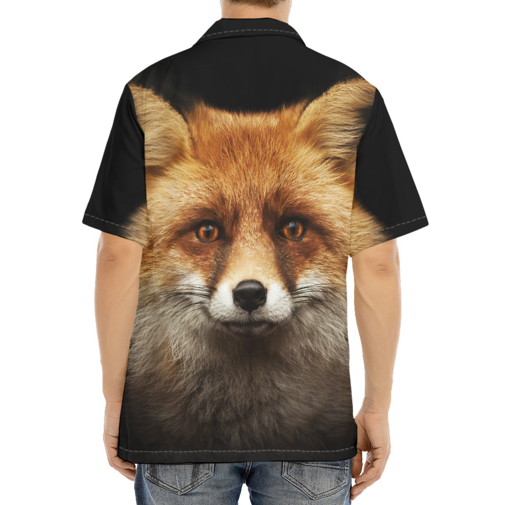 Fox Portrait Print Aloha Shirt