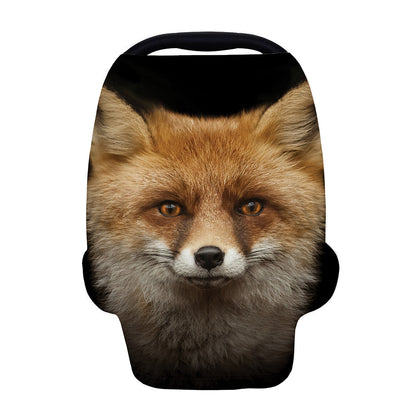 Fox Portrait Print Baby Seat Cover