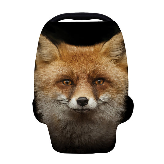 Fox Portrait Print Baby Seat Cover