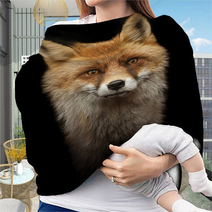 Fox Portrait Print Baby Seat Cover