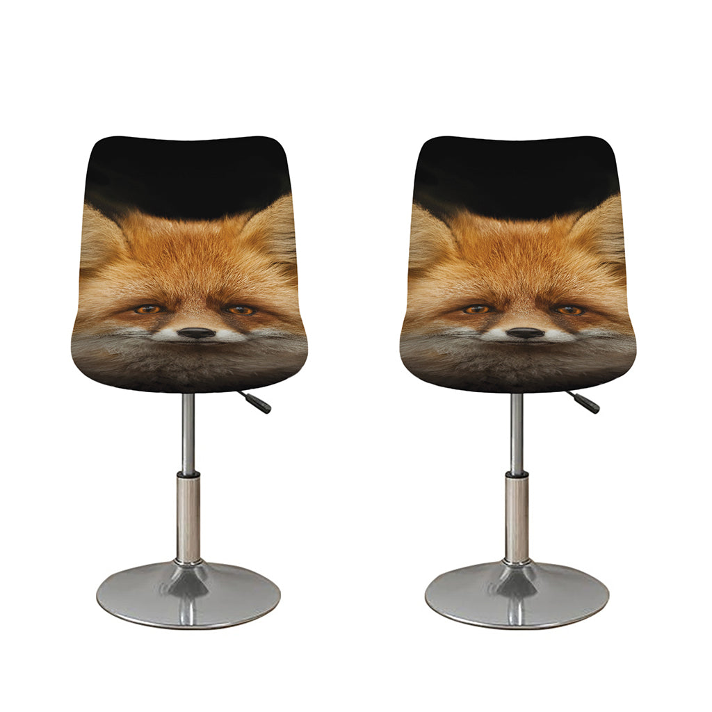 Fox Portrait Print Bar Stool Covers