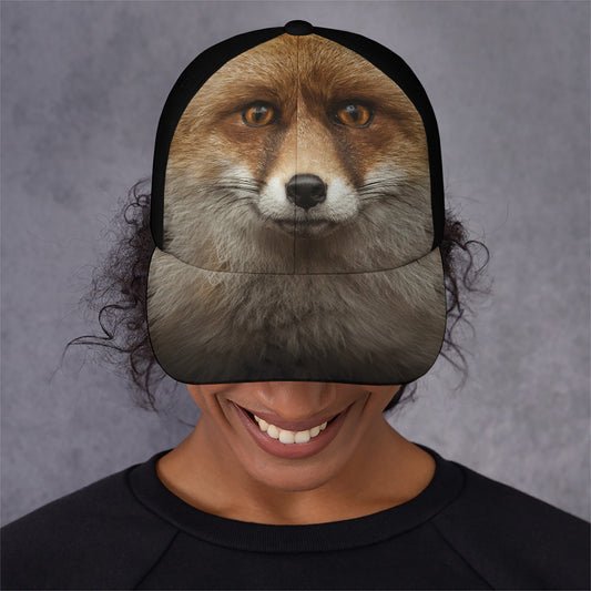 Fox Portrait Print Baseball Cap