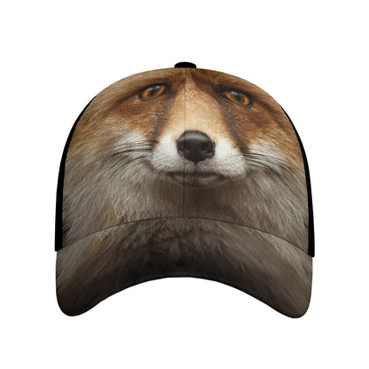 Fox Portrait Print Baseball Cap