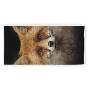 Fox Portrait Print Beach Towel