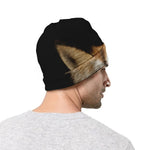 Fox Portrait Print Beanie