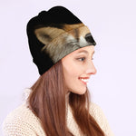 Fox Portrait Print Beanie