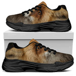 Fox Portrait Print Black Chunky Shoes