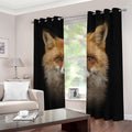 Fox Portrait Print Dimout Grommet Curtains