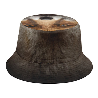 Fox Portrait Print Bucket Hat
