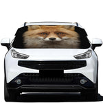Fox Portrait Print Car Windshield Snow Cover