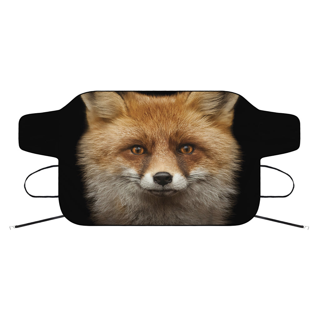 Fox Portrait Print Car Windshield Snow Cover