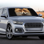 Fox Portrait Print Car Windshield Sun Shade