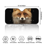 Fox Portrait Print Car Windshield Sun Shade