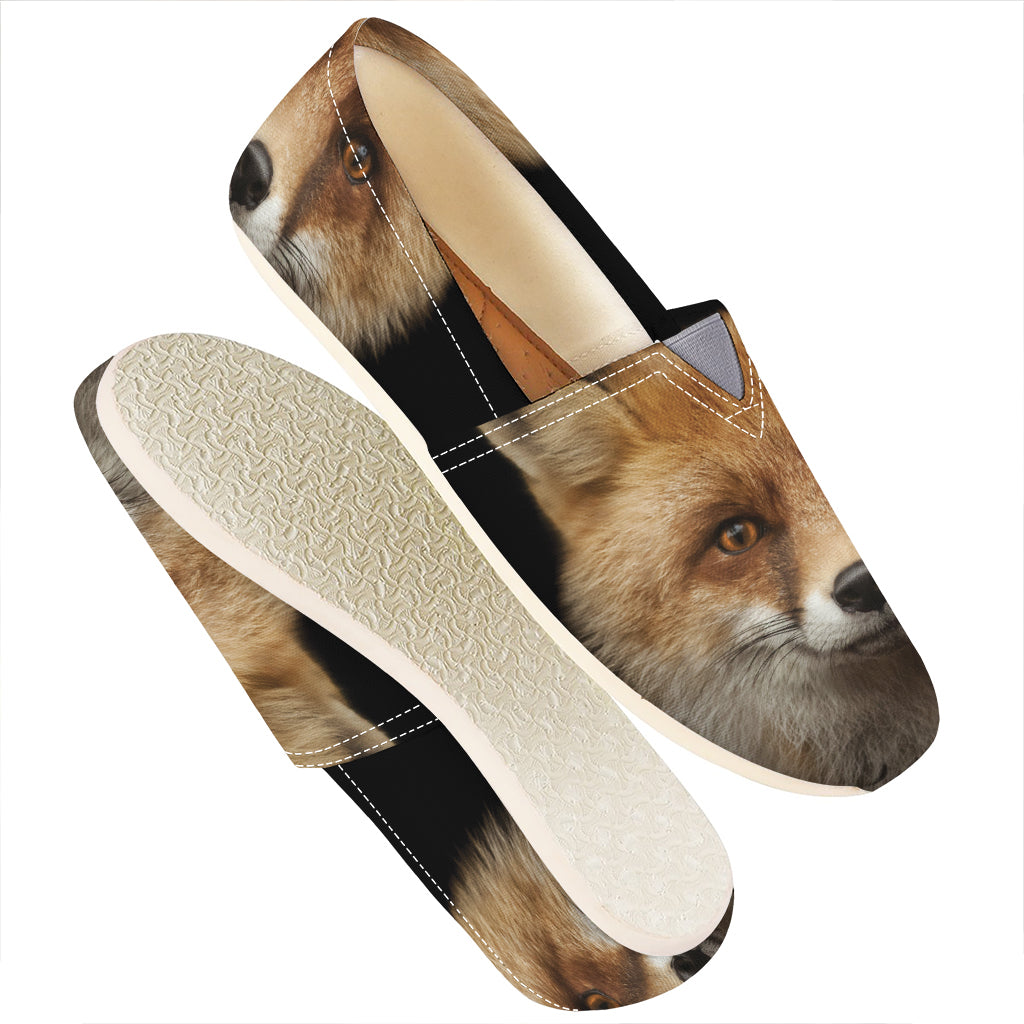 Fox Portrait Print Casual Shoes