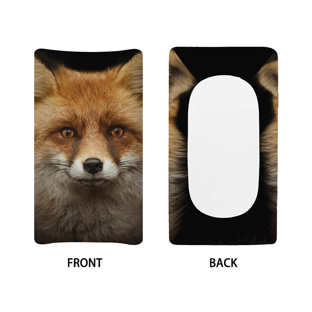 Fox Portrait Print Changing Pad Cover
